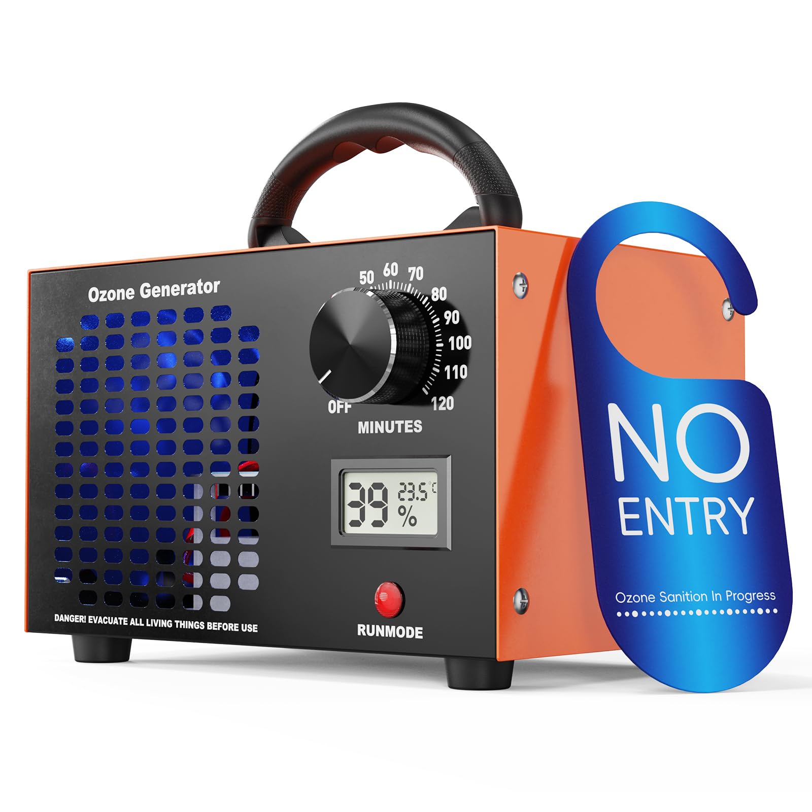 HANNEA® 80W Ozone Generator 60, 000mg/h Ozone Disinfection Machine with LCD Humidity Display, Utility Ozone Generator for Water Treatment, Air Purification, Odor Removal, 220x150x150cm HANNEA® 80W Ozone Generator 60, 000mg/h Ozone Disinfection Machine with LCD Humidity Display, Utility Ozone Generator for Water Treatment, Air Purification, Odor Removal, 220x150x150cm